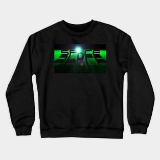 Space Design - Green Crewneck Sweatshirt